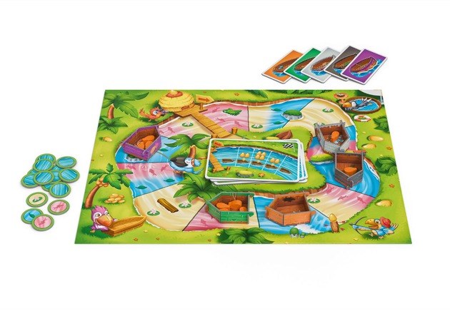 Papaya Boats: Wer sammelt heimlich die meisten Papayas? Fruchtig-süßes Kinderspiel von Piatnik