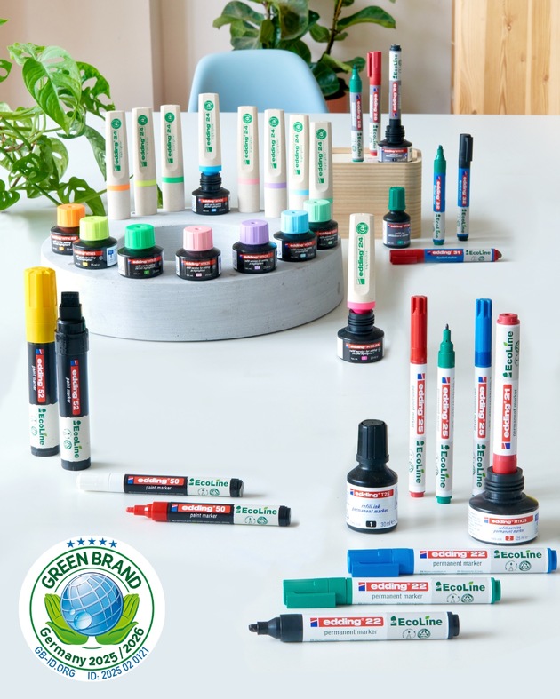 PRESSEMITTEILUNG | edding EcoLine erneut als Green Brand ausgezeichnet