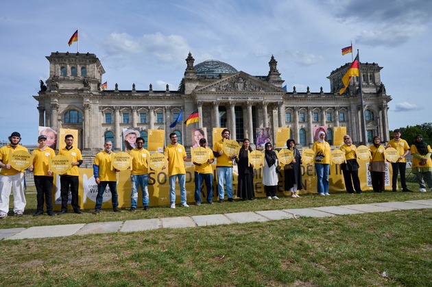 &quot;Speisen für Waisen&quot;: Hilfsaktion startet mit Kundgebung vor dem Reichstag - Solidarität mit Kindern in Kriegs- und Krisengebieten