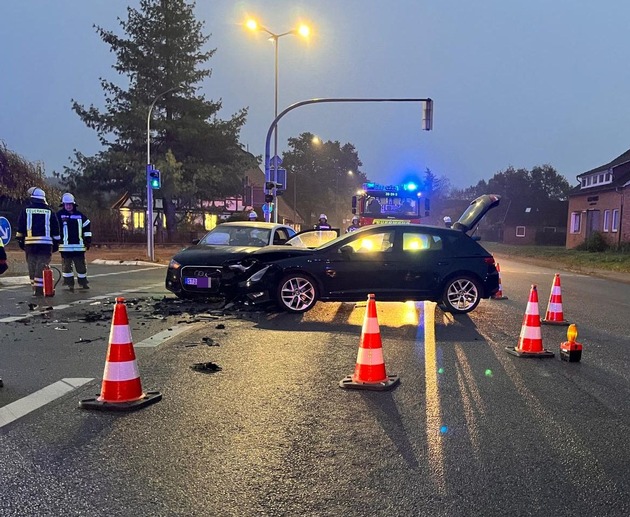 POL-STD: Zwei Leichtverletzte bei morgendlichem Unfall auf Bundesstraße 73 in Dollern