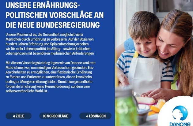 Danone DACH: Gesündere Ernährung für alle: Danone lädt die neue Bundesregierung zum ernährungspolitischen Dialog ein