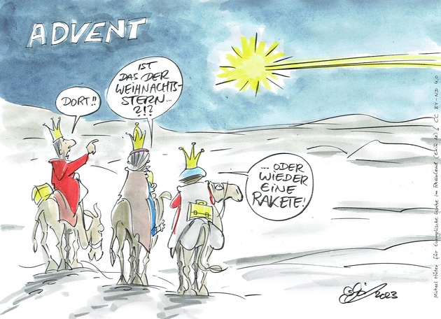 Karikaturen zur Weihnachtszeit