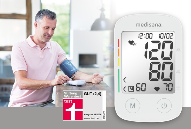 Presseportal Stiftung | ... medisana Oberarm-Blutdruckmessgerät 535 überzeugt mit Warentest: BU bei