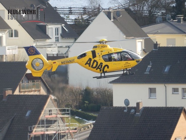 FW-MK: Rettungshubschraubereinsatz am Heimbergweg