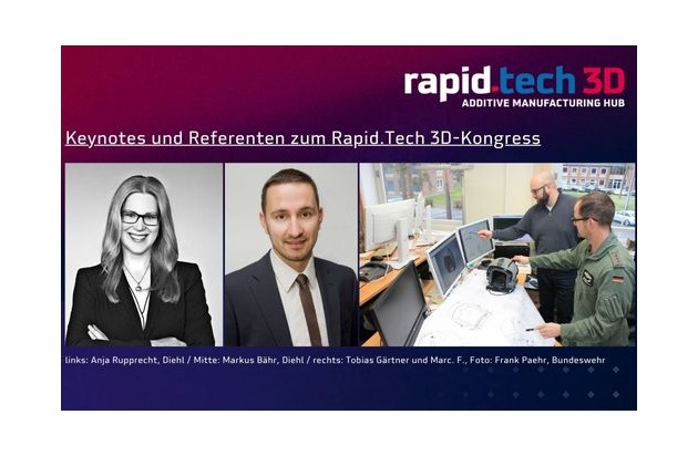 Keynote von Diehl Defence am Eröffnungstag der Rapid.Tech 3D 2023 am 9. Mai
