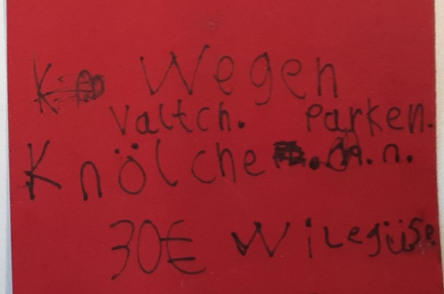 POL-WES: Wesel - Kinder stellen Polizisten Knöllchen aus