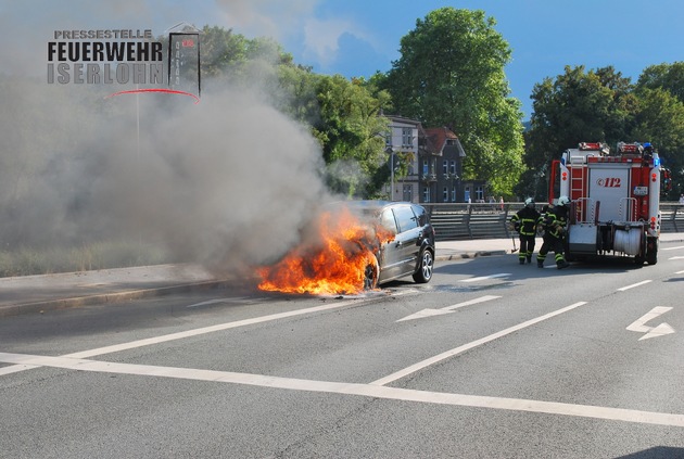 FW-MK: Fahrzeugbrand in Letmathe