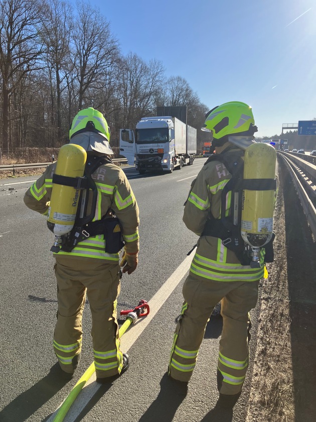 FW Hannover: Verkehrsunfall auf der A2