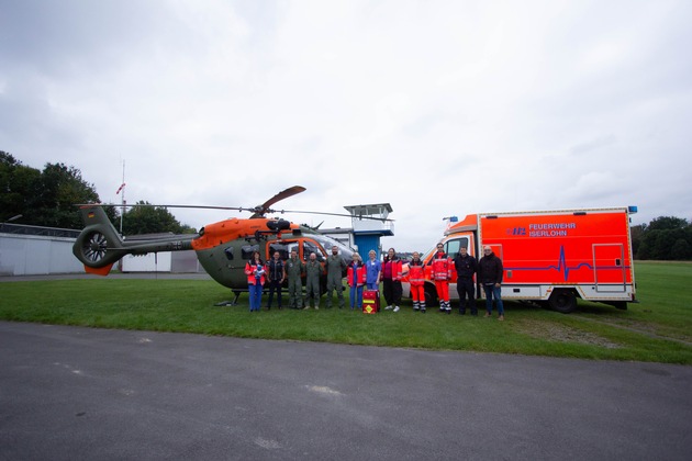 FW-MK: SAR-Hubschrauber der Bundeswehr landet auf dem Flugplatz Sümmern