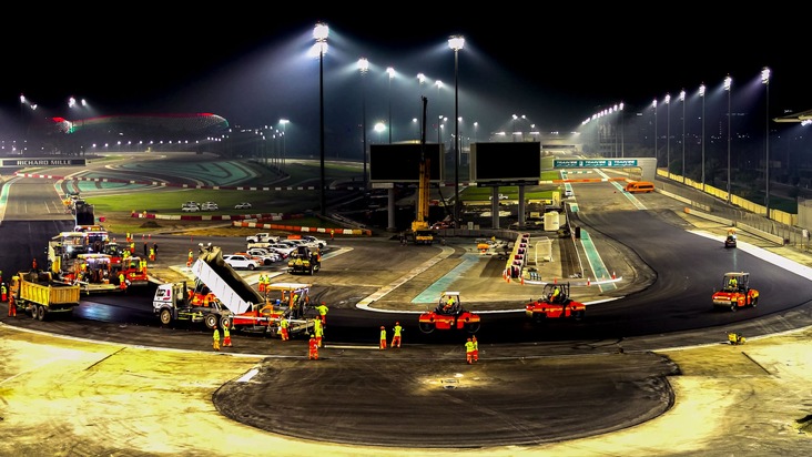 Formel-1-Rennstrecke in Abu Dhabi mit Topcon-Technologie saniert