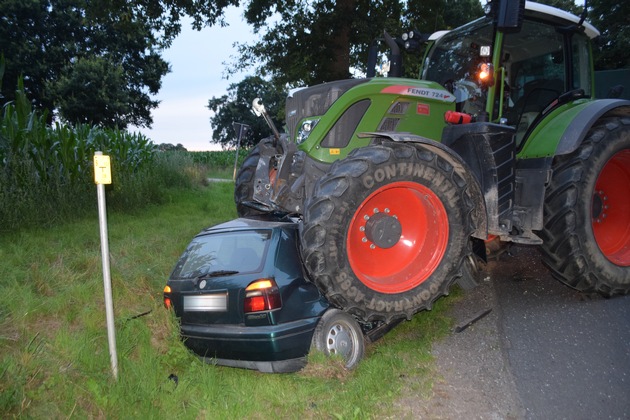 POL-DEL: Landkreis Oldenburg: 20-Jähriger bei Verkehrsunfall in Wildeshausen leicht verletzt +++ Mit Fotos