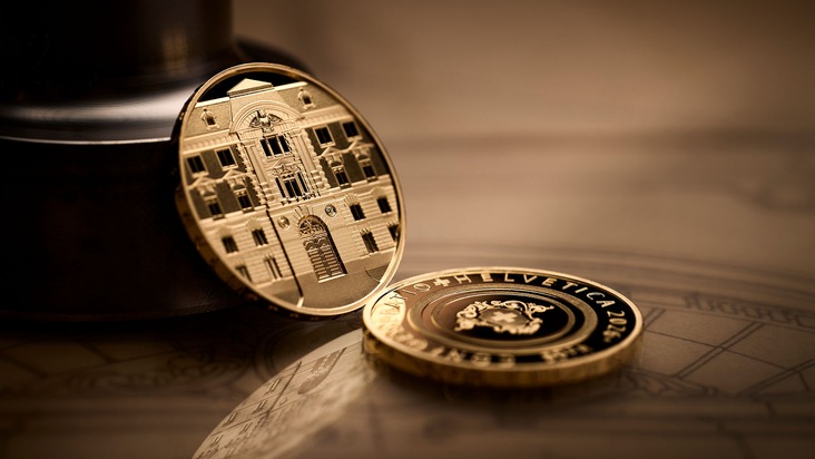 Ausgabe der neusten Sondermünze: 120-jähriges Swissmint-Gebäude in Gold