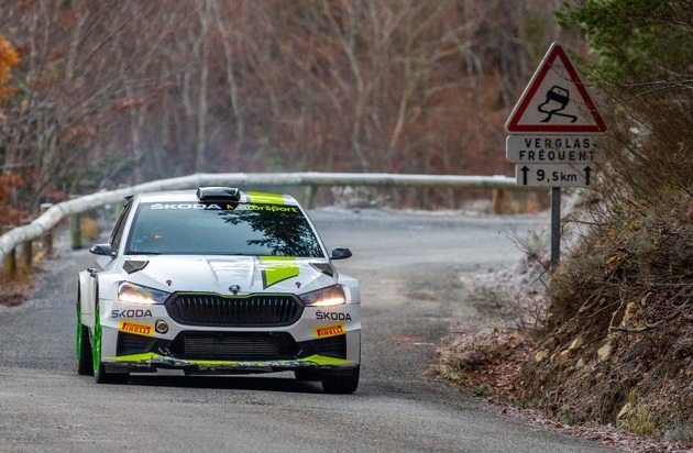 Rallye Monte Carlo: Wettbewerbspremiere des Škoda Fabia RS Rally2 in der Weltmeisterschaft