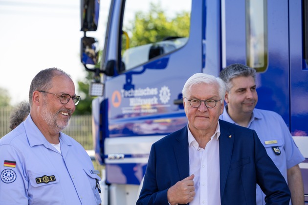 THW LVBEBBST: Bundespräsident Steinmeier besucht das Technische Hilfswerk in Neuruppin