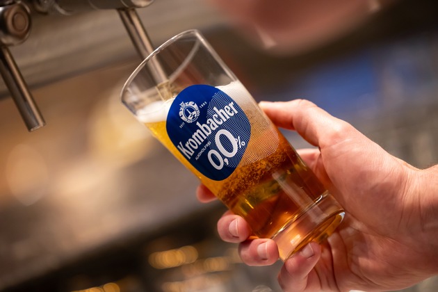 Krombacher o,0% Pils jetzt frisch vom Fass - Der neue Zapfmoment