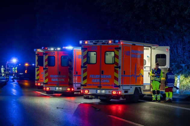 FW-MK: Verkehrsunfall auf der A46