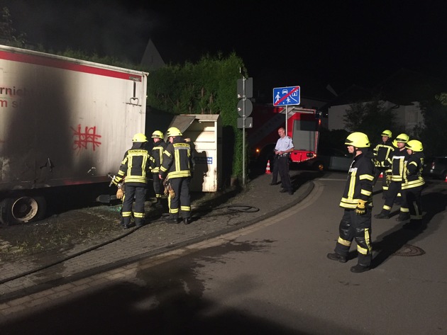 FW-OE: LKW Brand schnell unter Kontrolle