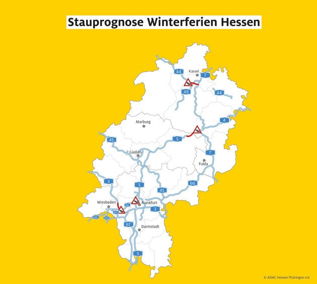 Heiligabend sind die Straßen in Hessen frei / Voll wird es mit dem Schulferienbeginn am Freitag davor