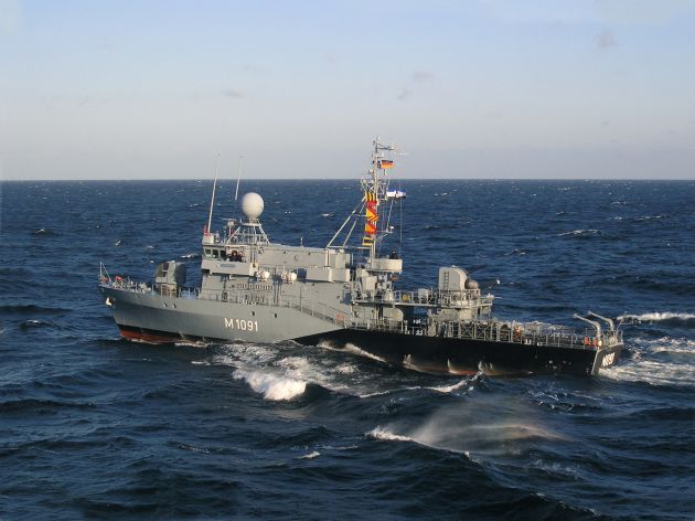 Marine - Pressemitteilung / Pressetermin: &quot;Kulmbach&quot; zurück in Kiel erwartet: Minenjagdboot auf stürmischem Heimatkurs (mit Bild)