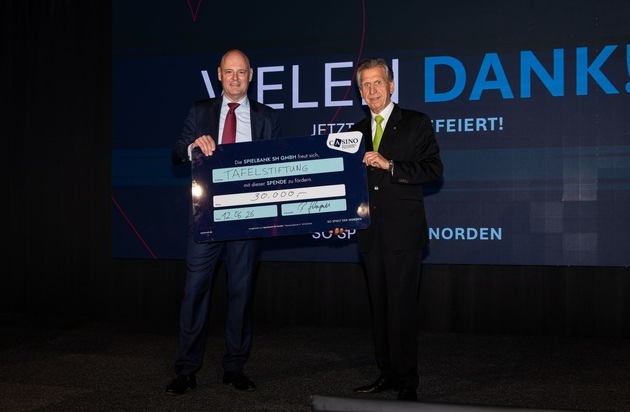 Spielbank SH GmbH: Casino SH sammelt bei 30-Jahr-Feier rund 38.000EUR f&uuml;r die Tafelstiftung Schleswig-Holstein-Hamburg