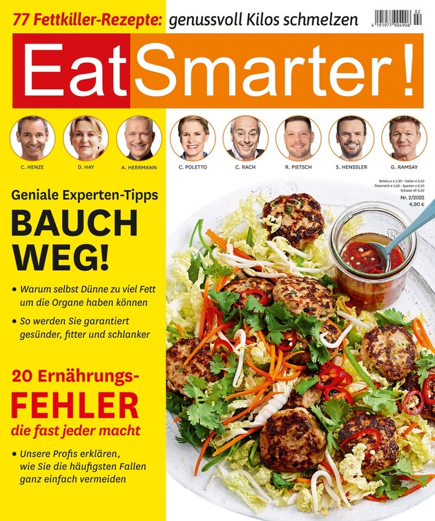 EAT SMARTER Heft 2/2022 ab jetzt im Handel – mit 20 Ernährungsfehlern, die fast jeder macht