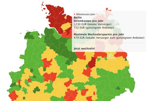 Stromauskunft.de: Das kostet Strom in Deutschland - Verbraucherportal und Universität Münster entwickeln einzigartiges Dashboard für Strompreise