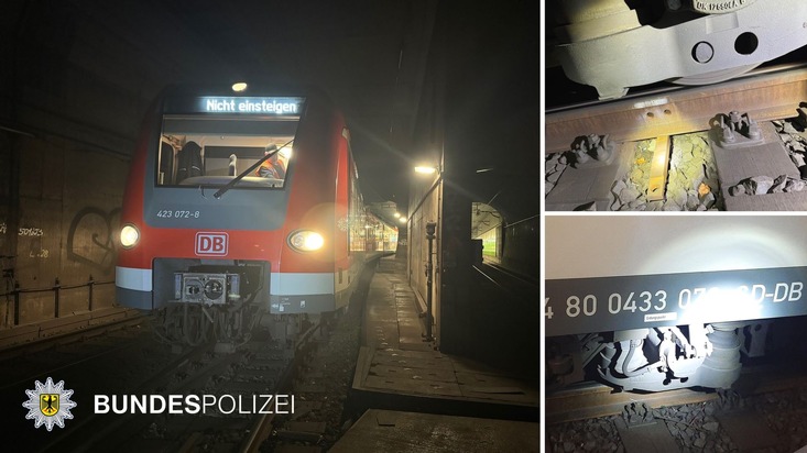 Bundespolizeidirektion München: Drehgestell einer S-Bahn entgleist - Bundespolizei ermittelt - Kein Personenschaden!