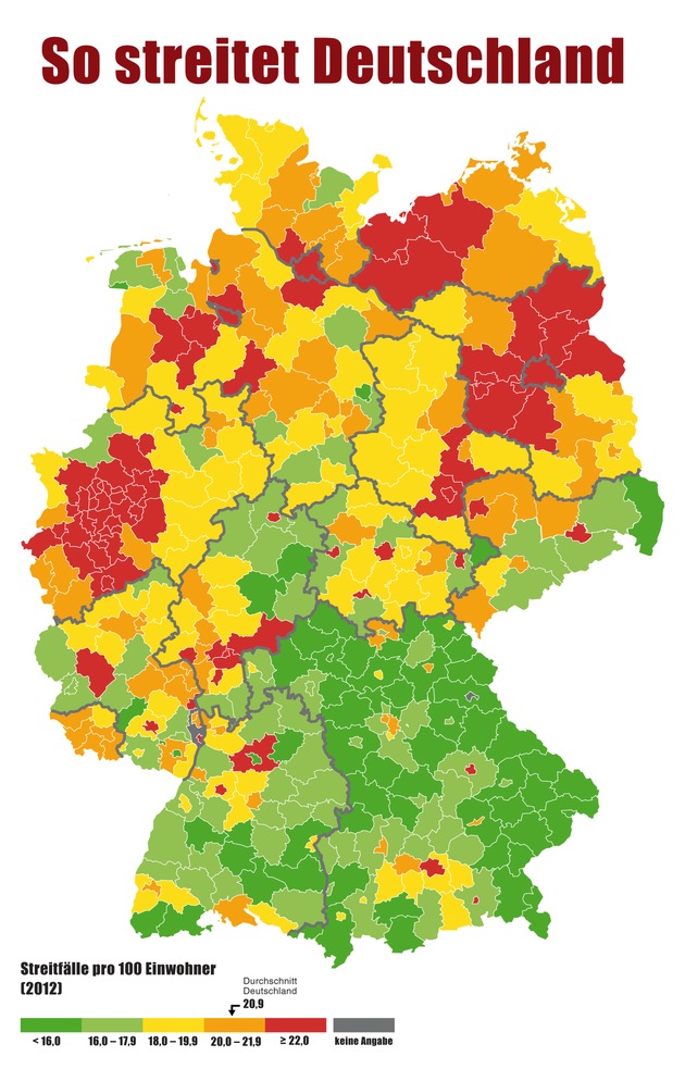 Deutschlands großer Streitatlas: Berliner sind die streitlustigsten Deutschen (FOTO)