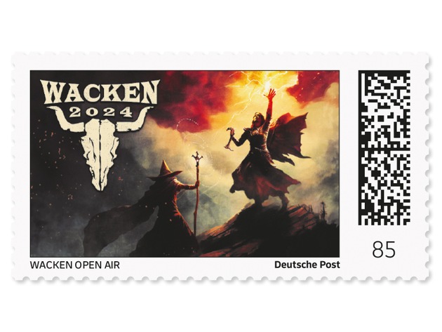 Schwermetall auf Leichtpapier: Deutsche Post gibt limitierte Briefmarken-Sonderedition zum Wacken Open Air Festival heraus