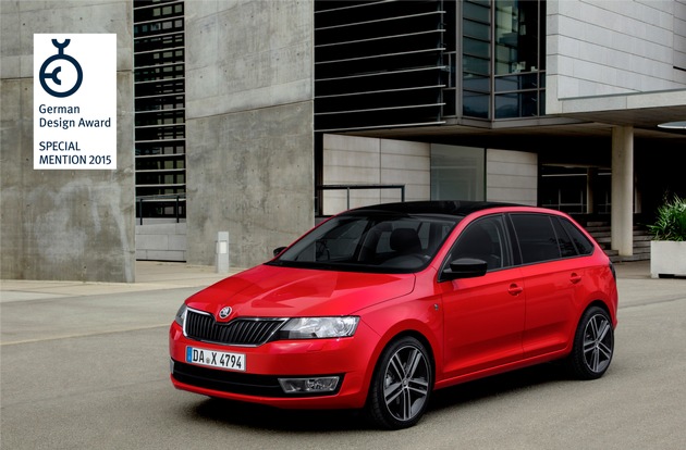 SKODA Rapid Spaceback beim ,German Design Award 2015&#039; ausgezeichnet (FOTO)