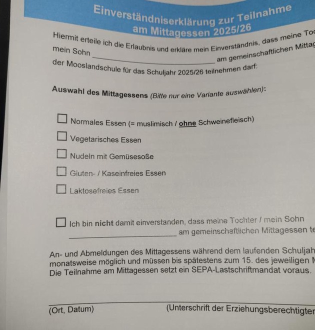 Zumeldung „Essenserklärung Moosbachschule Ottersweier“