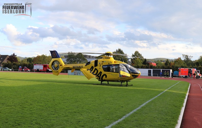 FW-MK: Rettungshubschraubereinsatz nach Sportunfall