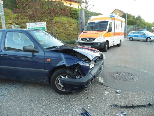 POL-PPWP: Vorfahrtunfall: Eine Person leicht verletzt