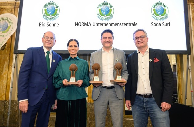 NORMA: NORMA dreifach nachhaltig: BIO SONNE, SODASURF und die Unternehmenszentrale von GREEN BRANDS Germany ausgezeichnet / Fränkischer Lebensmittel-Discounter erneut für 2025 und 2026 revalidiert