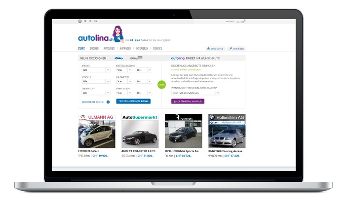 autolina.ch - die exklusive Autoplattform mit brandneuen Funktionen und Zielgruppenerweiterung (BILD)