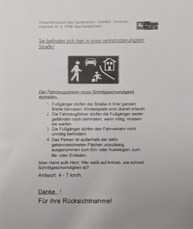 POL-NOM: Verkehrsprävention im Bereich Grundschule und Moritzstraße