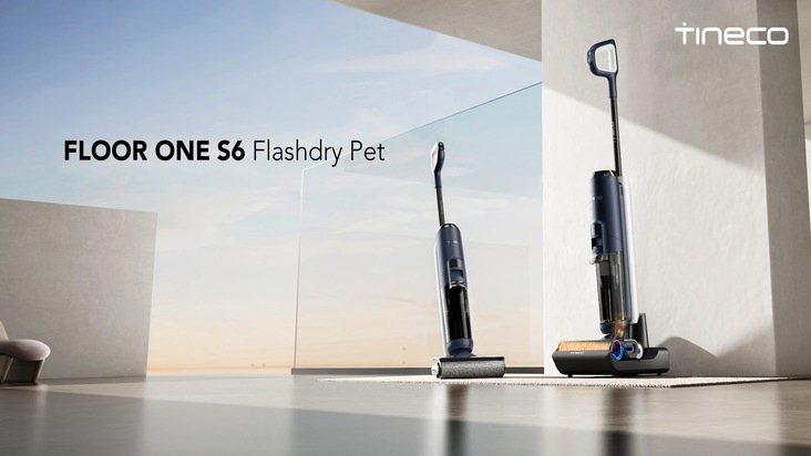 ECOVACS GLOBAL PTE. LTD.: Haustiere und trotzdem immer saubere Böden? Kein Problem mit dem TINECO FLOOR ONE S6 FlashDry Pet