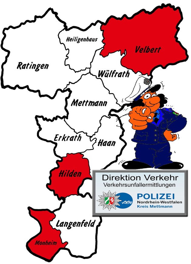 POL-ME: Verkehrsunfallfluchten aus dem Kreisgebiet - Velbert / Hilden / Monheim - 2109151