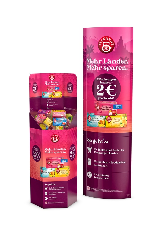 Pressemitteilung: „Mehr Länder. Mehr sparen.“: TEEKANNE startet mit neuer Ländertee-Promotion in die Herbstsaison