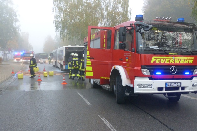 FW-KLE: Linienbus in Brand geraten