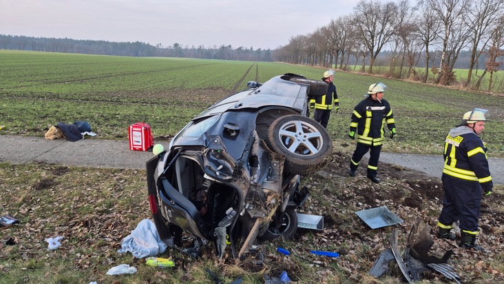 FW Südheide: Schwerer Auffahrunfall auf der K17 zwischen Unterlüß und Lutterloh