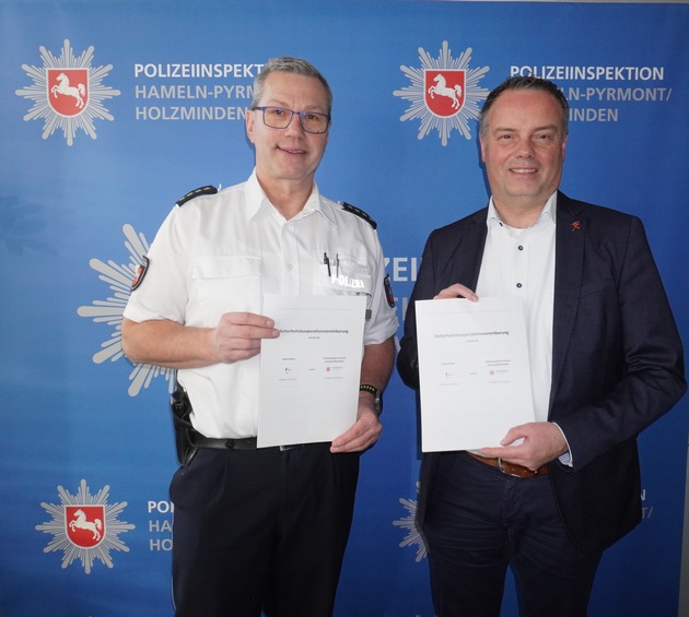 POL-HM: Gemeinsame Pressemitteilung: Polizei und Stadt Hameln unterzeichnen Sicherheitskooperation für öffentlichen Raum