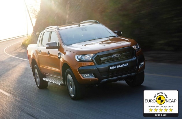 Ford-Werke GmbH: Ford Ranger: Einziger Pickup mit 5-Sternen beim Euro NCAP-Crashtest