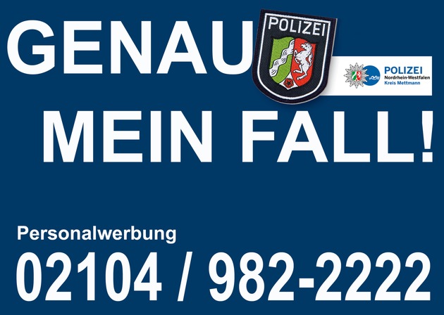 POL-ME: Polizeiliche Personalwerbung kommt wieder ins BIZ ! - Mettmann / Kreis Mettmann - 1805038