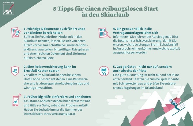 AXA Assistance Deutschland GmbH: Gut vorbereitet auf die Piste: Die fünf wichtigsten Verbrauchertipps zur Skisaison