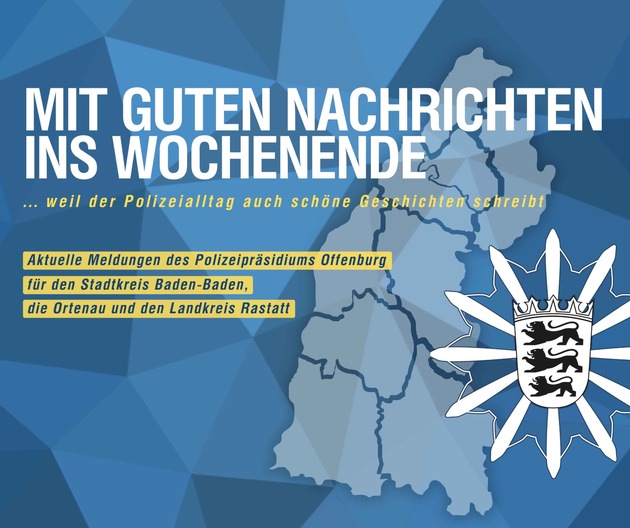 POL-OG: Bad Rippoldsau-Schapbach / Kehl - Entflohene Kühe eingefangen - Mit guten Nachrichten ins Wochenende