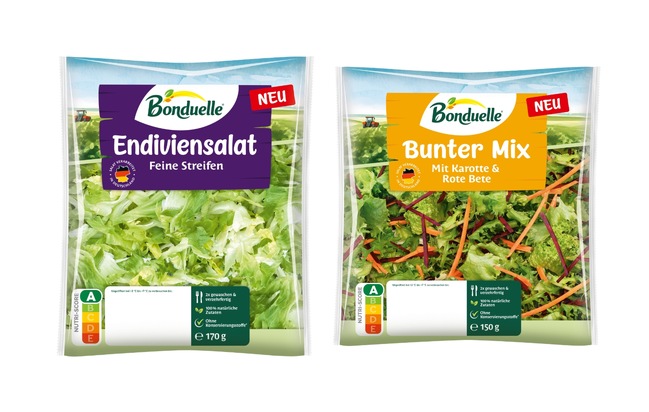 Bonduelle erweitert sein Fresh-Cut-Sortiment um zwei neue Salatprodukte