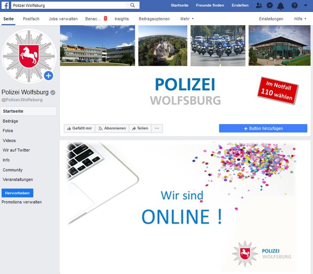 POL-WOB: Polizeiinspektion Wolfsburg-Helmstedt erweitert Angebot auf Social-Media