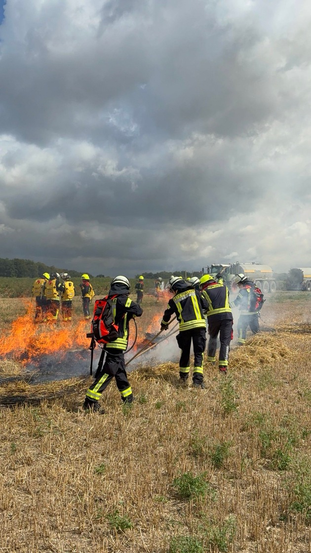 FW-MG: Übungsdienst zur Vegetationsbrandbekämpfung in Hardt und Rasseln