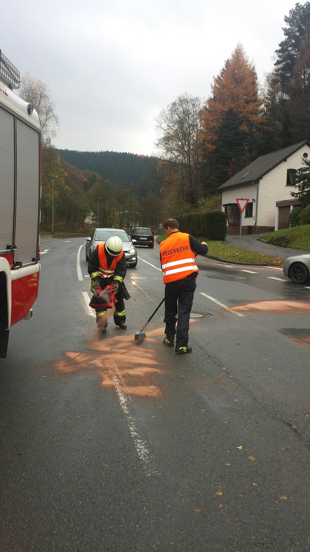 FW-PL: Größere Dieselkraftstoffspur Im OT Stadtmitte beschäftigt die Feuerwehr